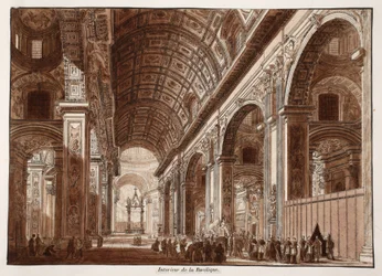 Innenraum des Petersdoms, 1833